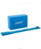 Starfit Комплект из блока и ремня для йоги "FA-104", цвет: синий 8230166