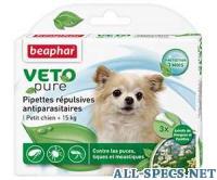 Beaphar (Беафар) Bio Vetopure Капли От Блох Для Собак Мелких Пород (1*3) 15612 920376