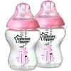 Tommee Tippee Бутылочка для кормления антиколиковая, 260 мл (2 шт в уп), розовый 84280220