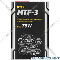Mannol Масло трансмиссионное «Mannol» MTF-3 O.E.M. SAE 75W API GL-4, MN8115-1ME, 1 л