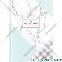 OfficeSpace Бизнес-блокнот «OfficeSpace» Узор. Marble design, А5, 80 листов